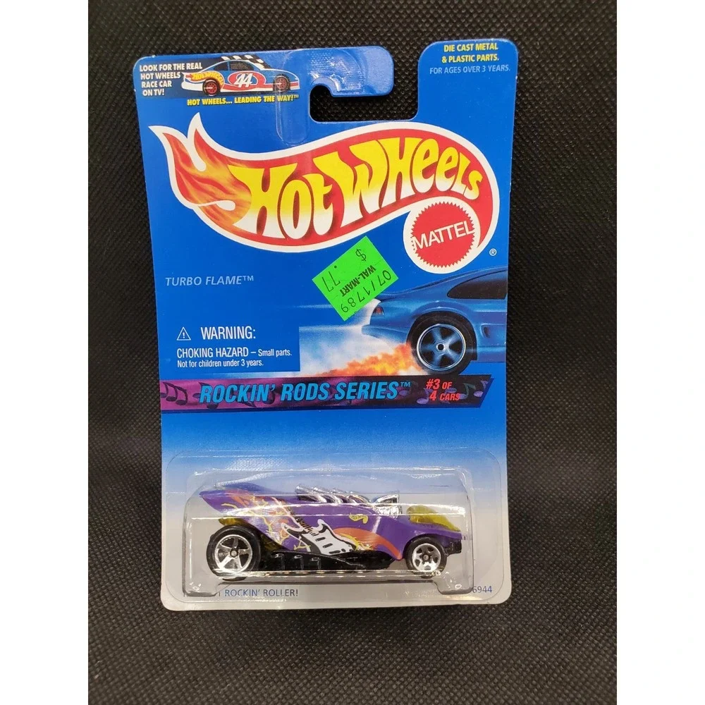 Hot Wheels Mattel Red Hot Rockin Roller Turbo Flame 3 of 4 Purple #571 Collector